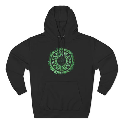 Unisex Pullover Hoodie Witchcraft seal - Green - Frogos Design