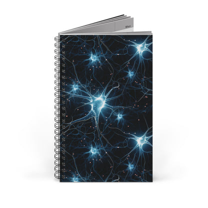 Spiral Notebook Blue Neurons - Frogos Design