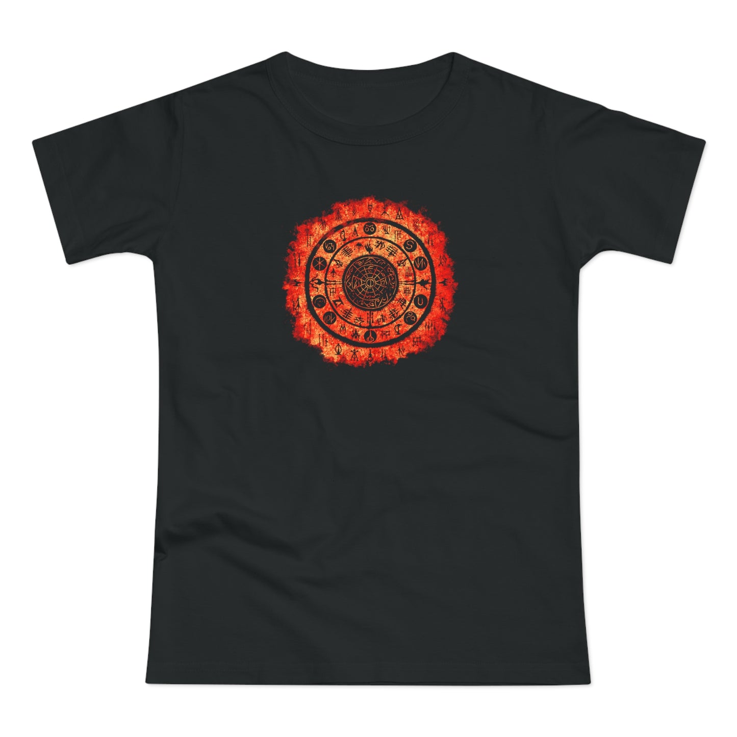 Women's T-shirt Witchcraft Seal in Orange