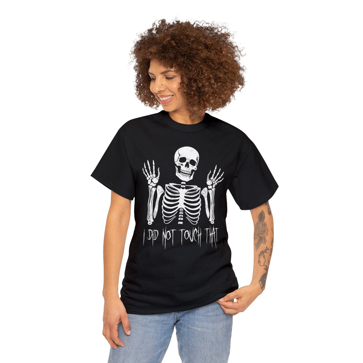 Unisex T-shirt Skelly did not touch that - Frogos Design