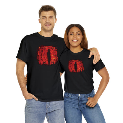 Unisex T-shirt Evil is Here in Red - Frogos Design