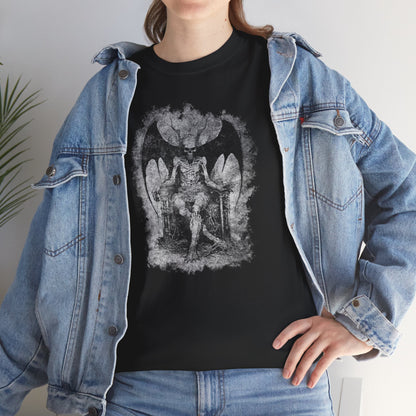 Unisex T-shirt Devil on his Throne in Grey