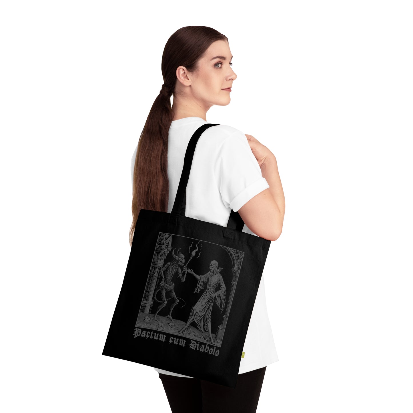 Tote Bag Pactum cum Diabolo in Grey