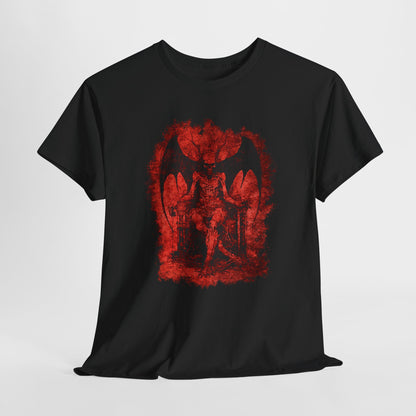 Unisex T-shirt Devil on his Throne in Red