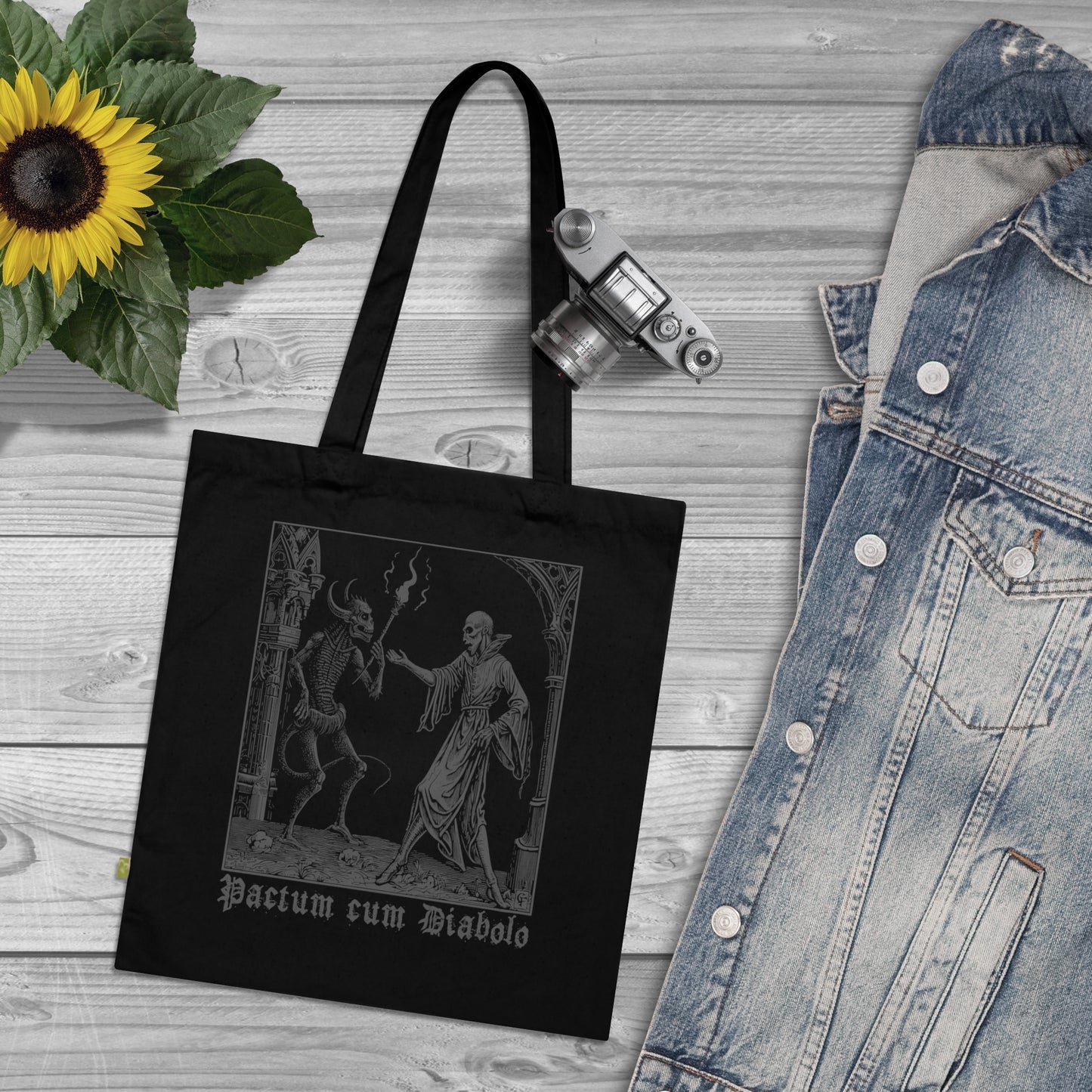 Tote Bag Pactum cum Diabolo in Grey
