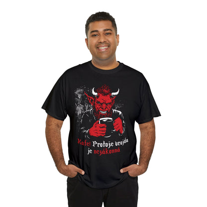 Unisex T-shirt Coffee Devil in Red CZ Edition