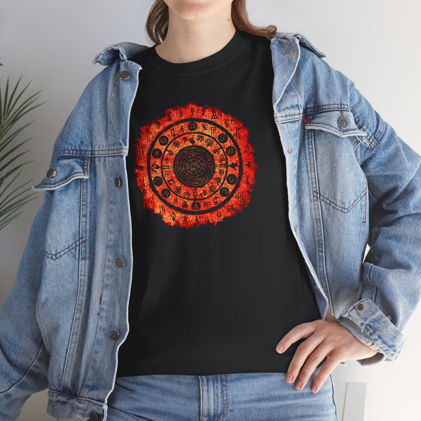 Unisex T-shirt Witchcraft Seal in Orange