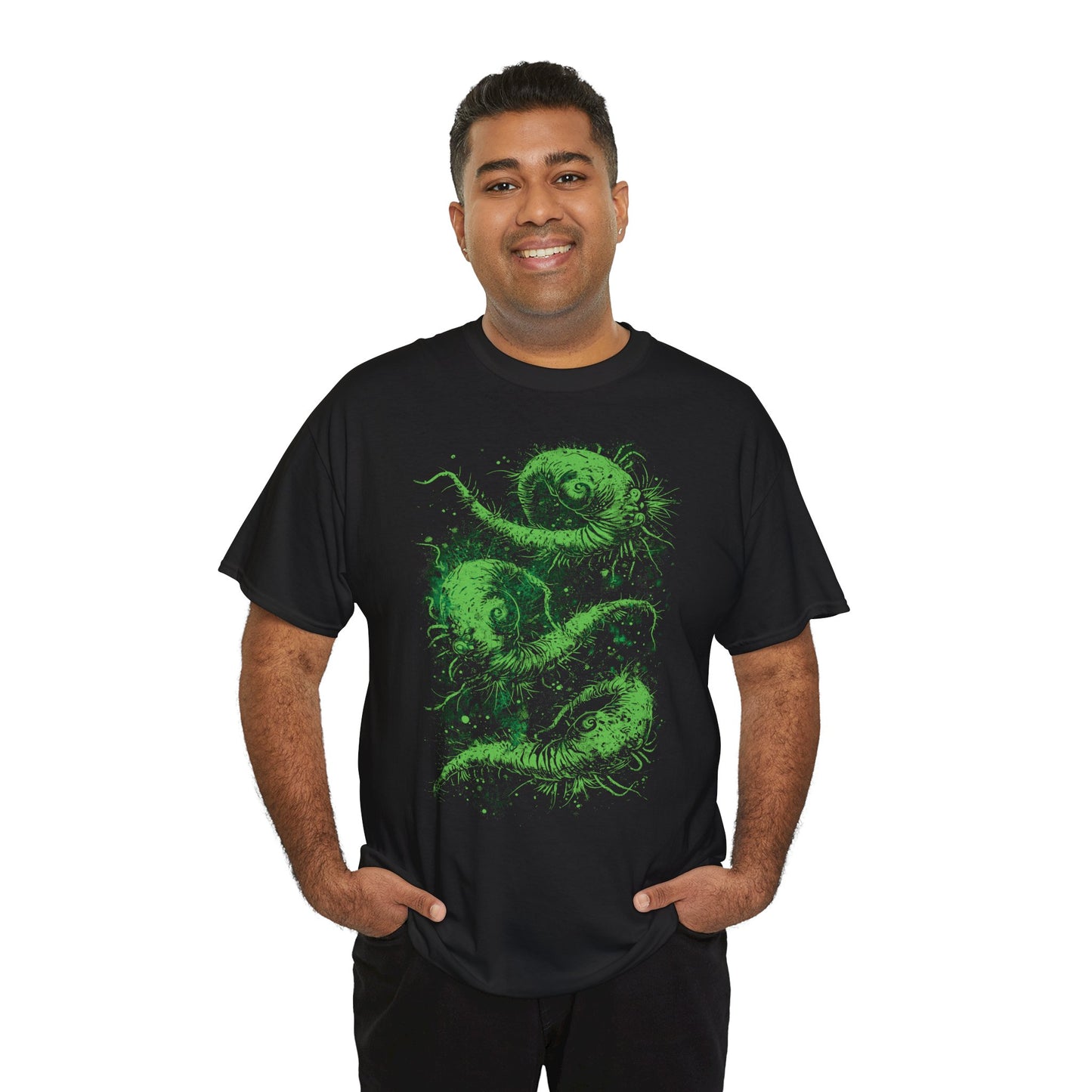 Unisex T-shirt Cosmic Worms in Green