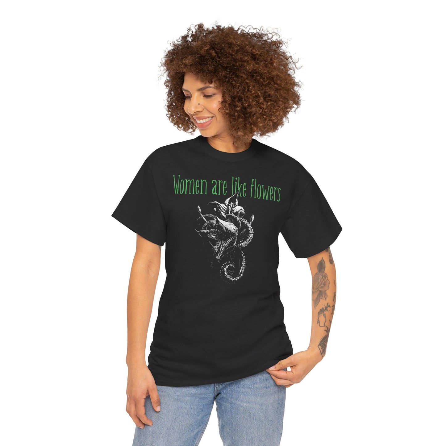 Unisex T-shirt Women are like Flowers in Green