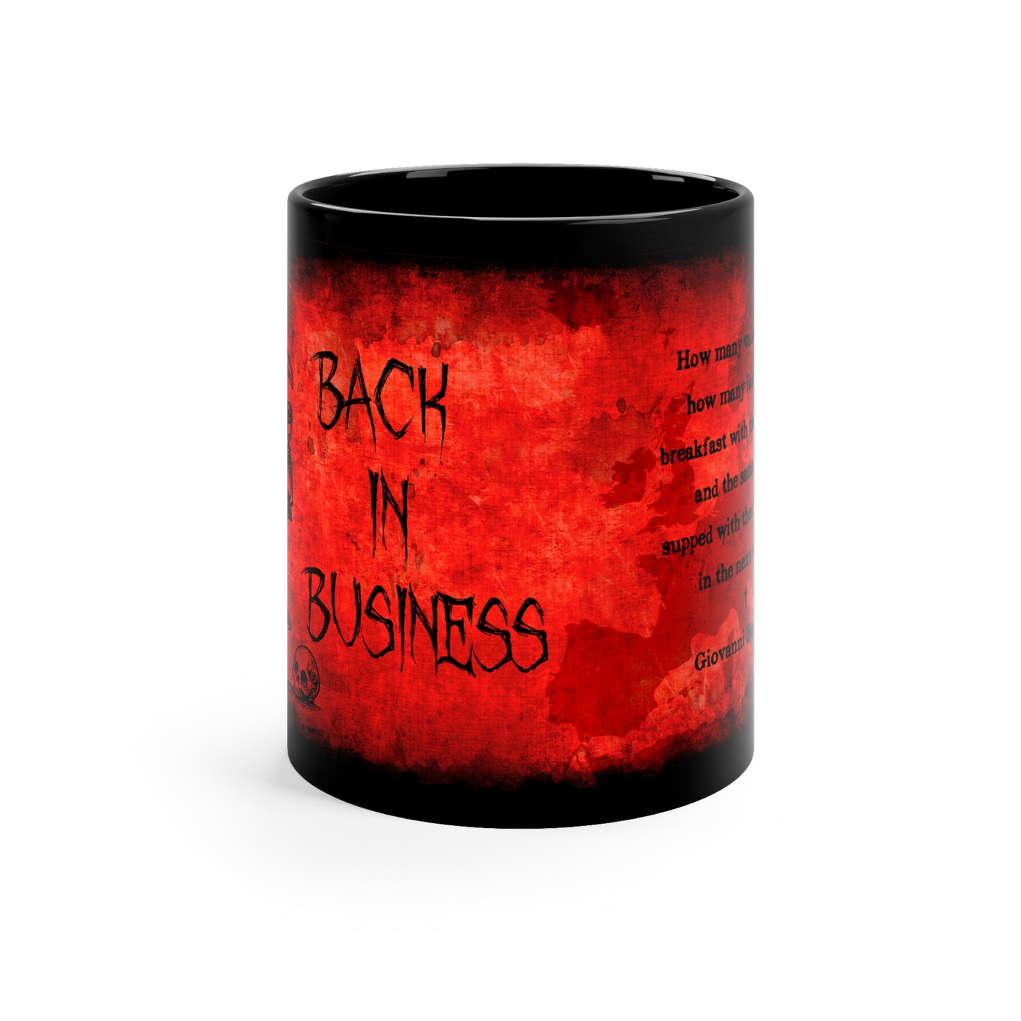 Mug Back in Business in Red - Frogos Design