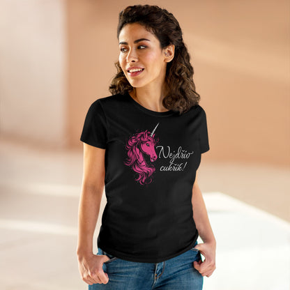 Women's T-shirt Unicorn - First candy in pink CZ Edition