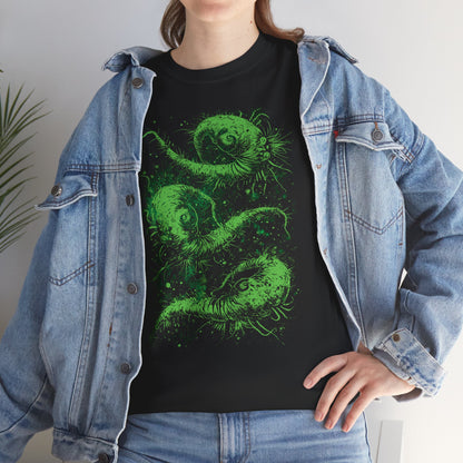 Unisex T-shirt Cosmic Worms in Green