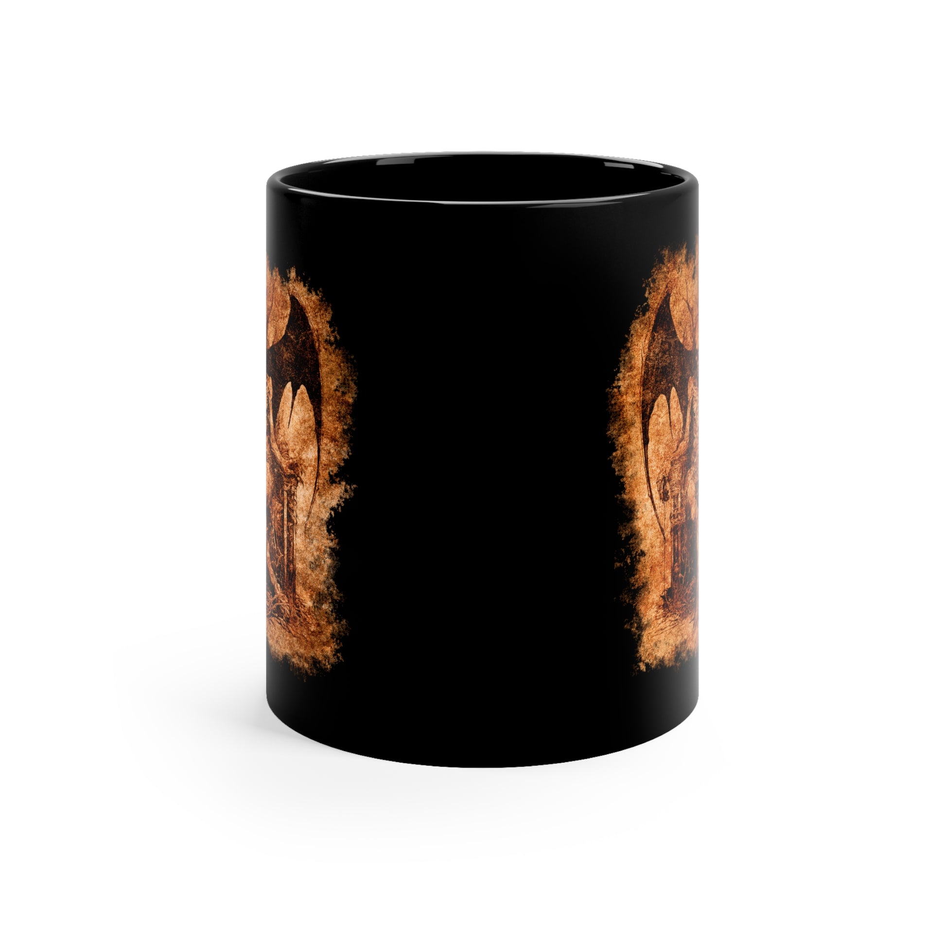 Mug Devil on his Throne in Hell in Orange - Frogos Design