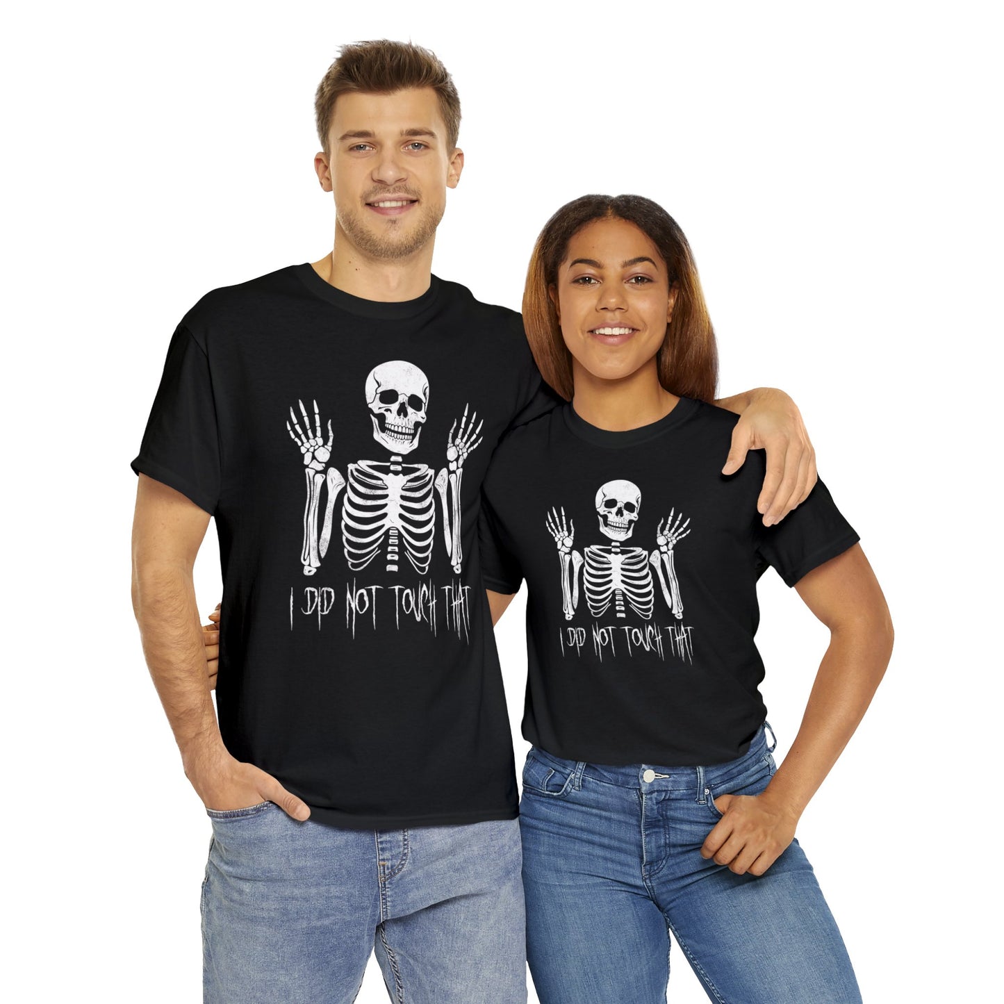 Unisex T-shirt Skelly did not touch that - Frogos Design