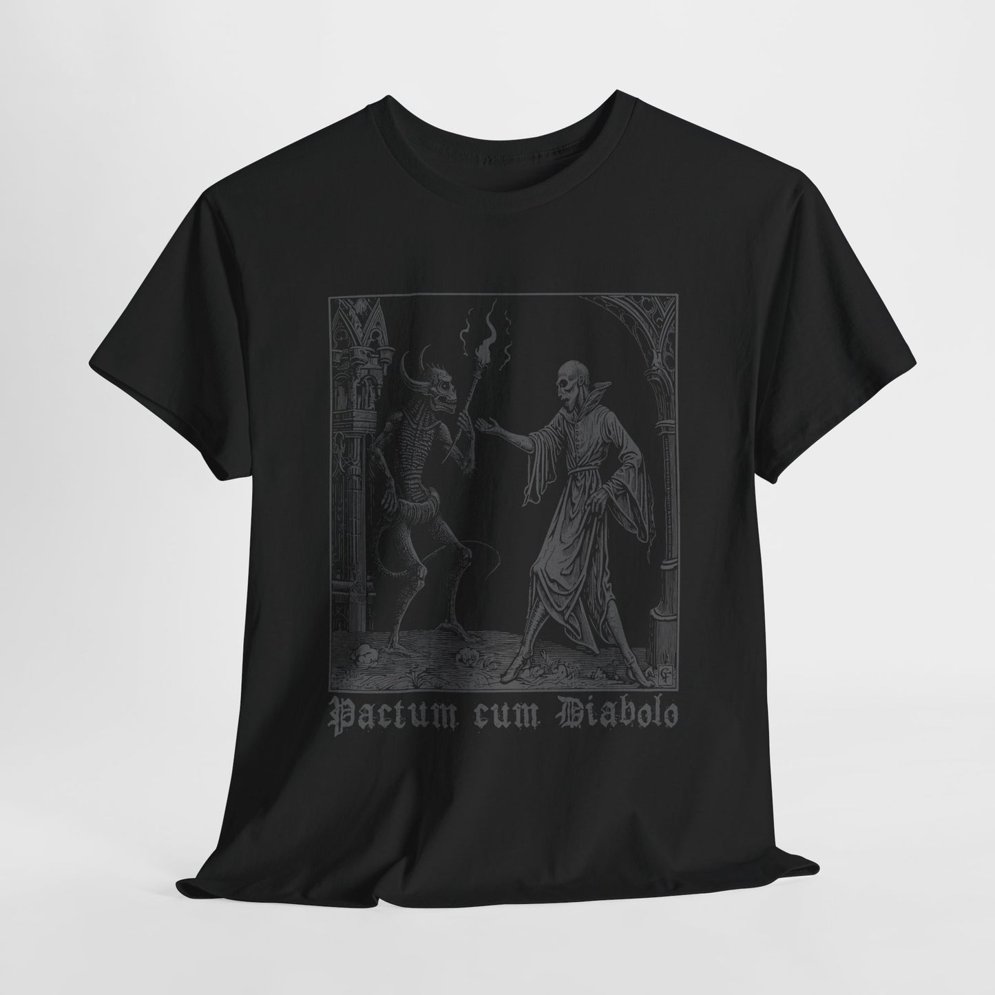 Unisex T-shirt Pactum cum Diabolo in Grey