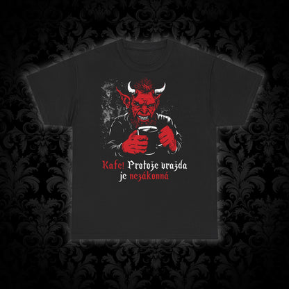 Unisex T-shirt Coffee Devil in Red CZ Edition