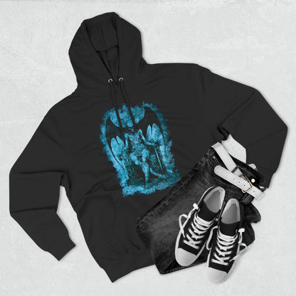 Unisex Pullover Hoodie Devil on his Throne - Blue - Frogos Design