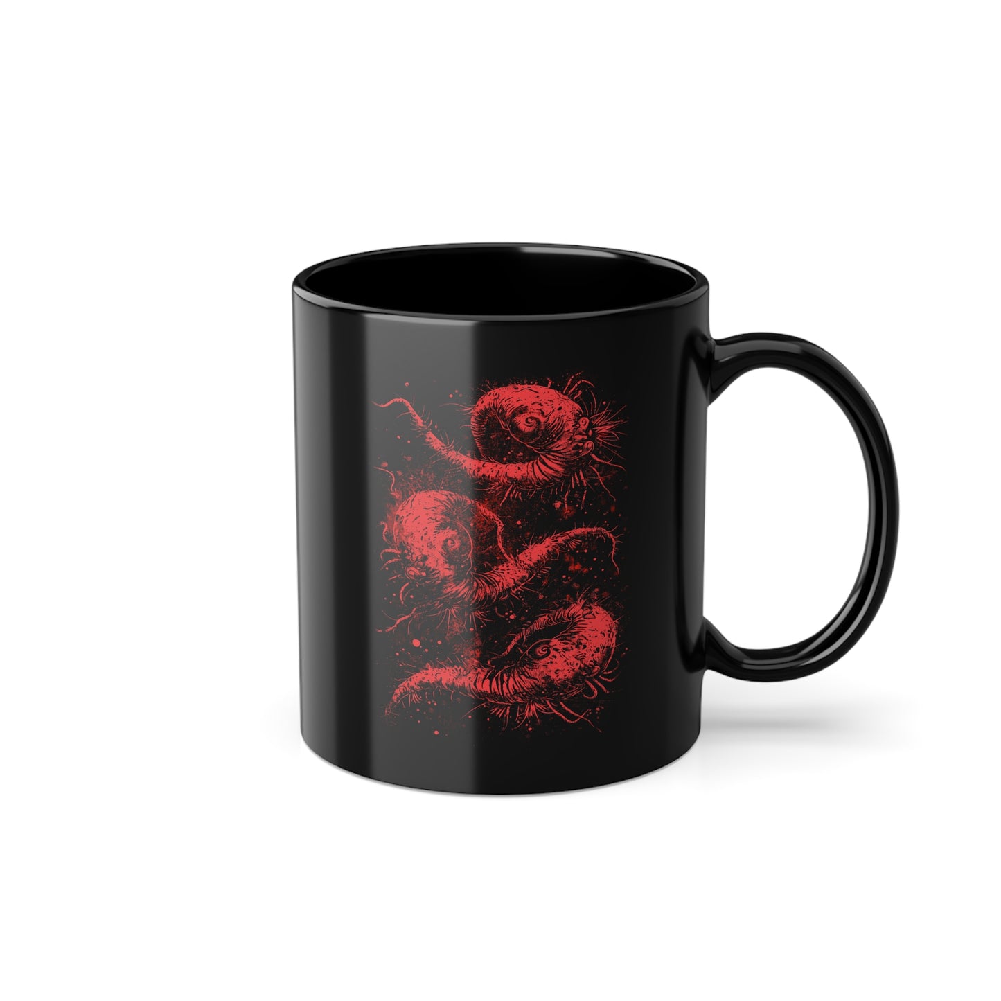 Mug Cosmic Worms in Red