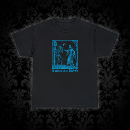 Unisex T-shirt Pactum cum Diabolo in Blue - Frogos Design