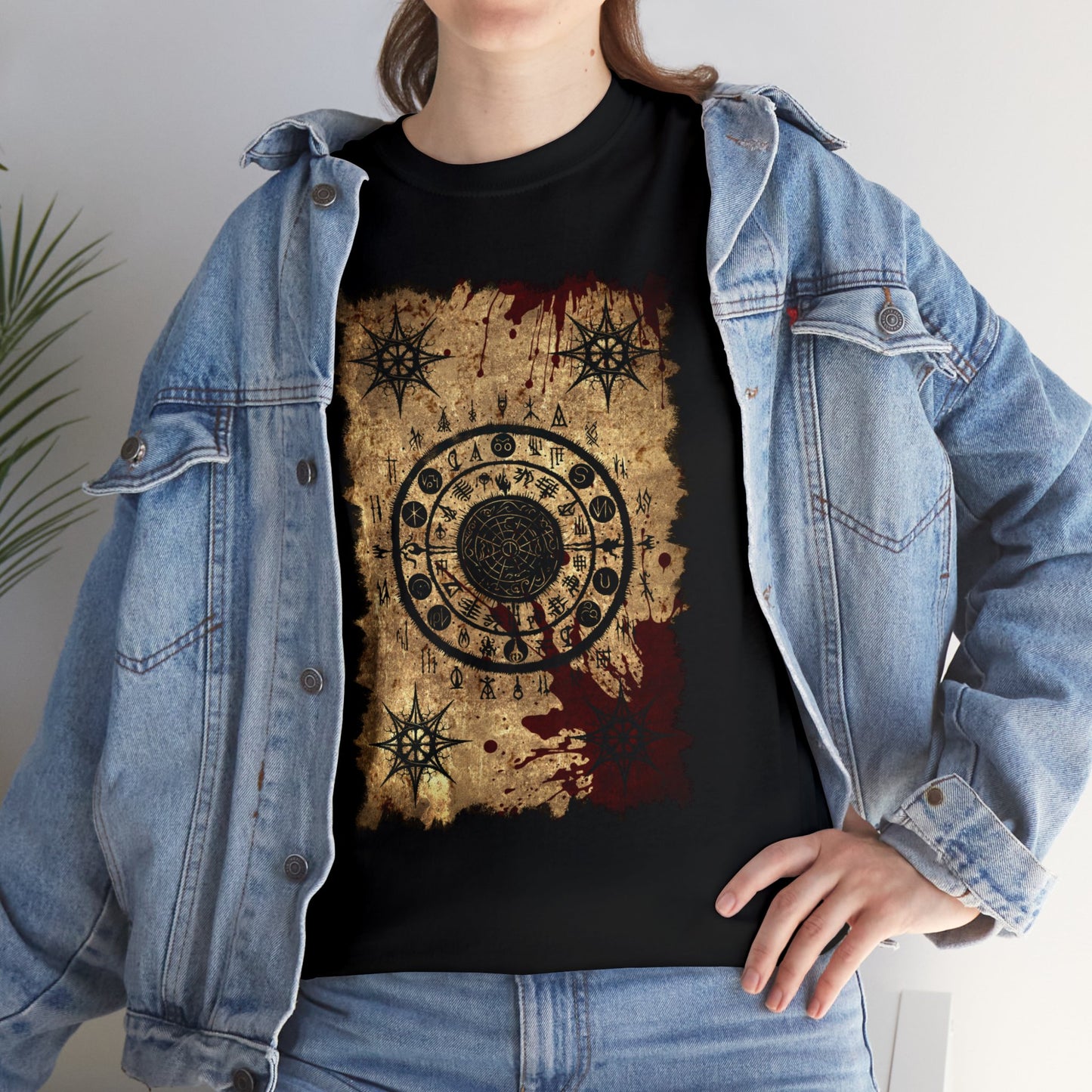 Unisex T-shirt Scroll of Dark Arts Circle - Frogos Design