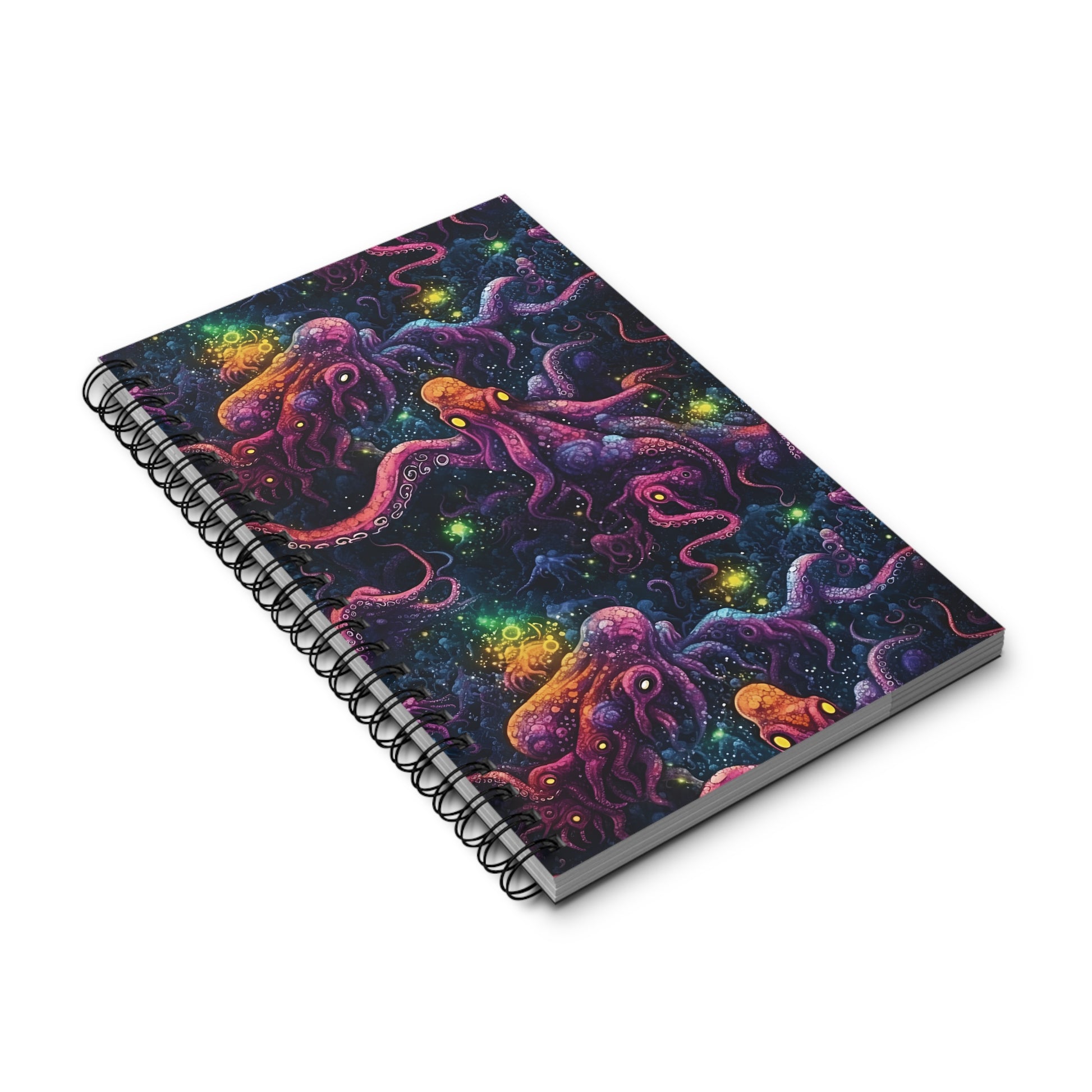 Spiral Notebook Purple Cosmic Tentacles - Frogos Design