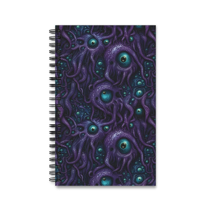 Spiral Notebook Purple Tentacloid Eyes - Frogos Design