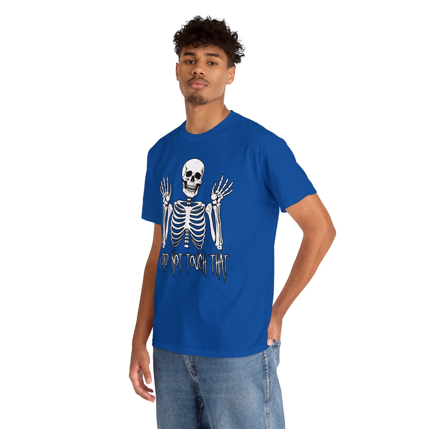 Unisex T-shirt Skelly did not touch that - Frogos Design