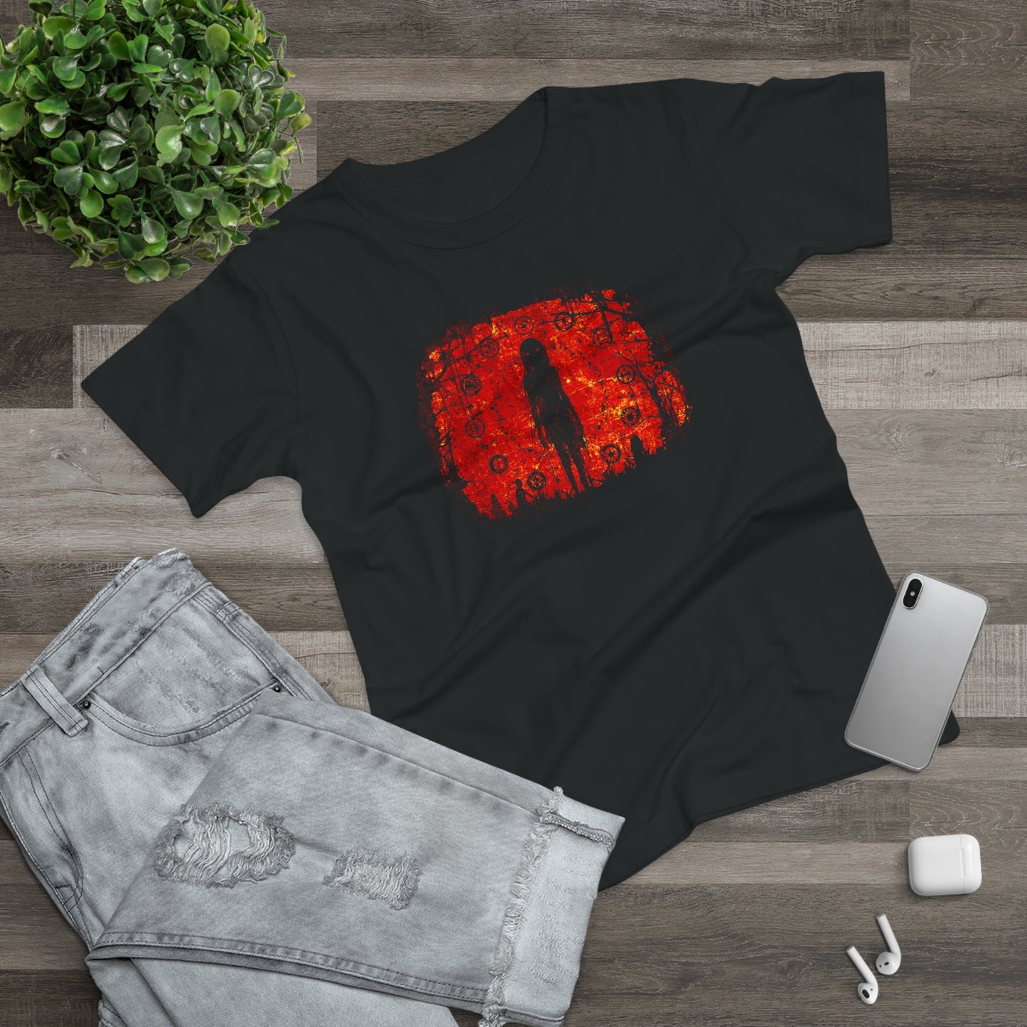 Women's T-shirt Evil is Here in Red