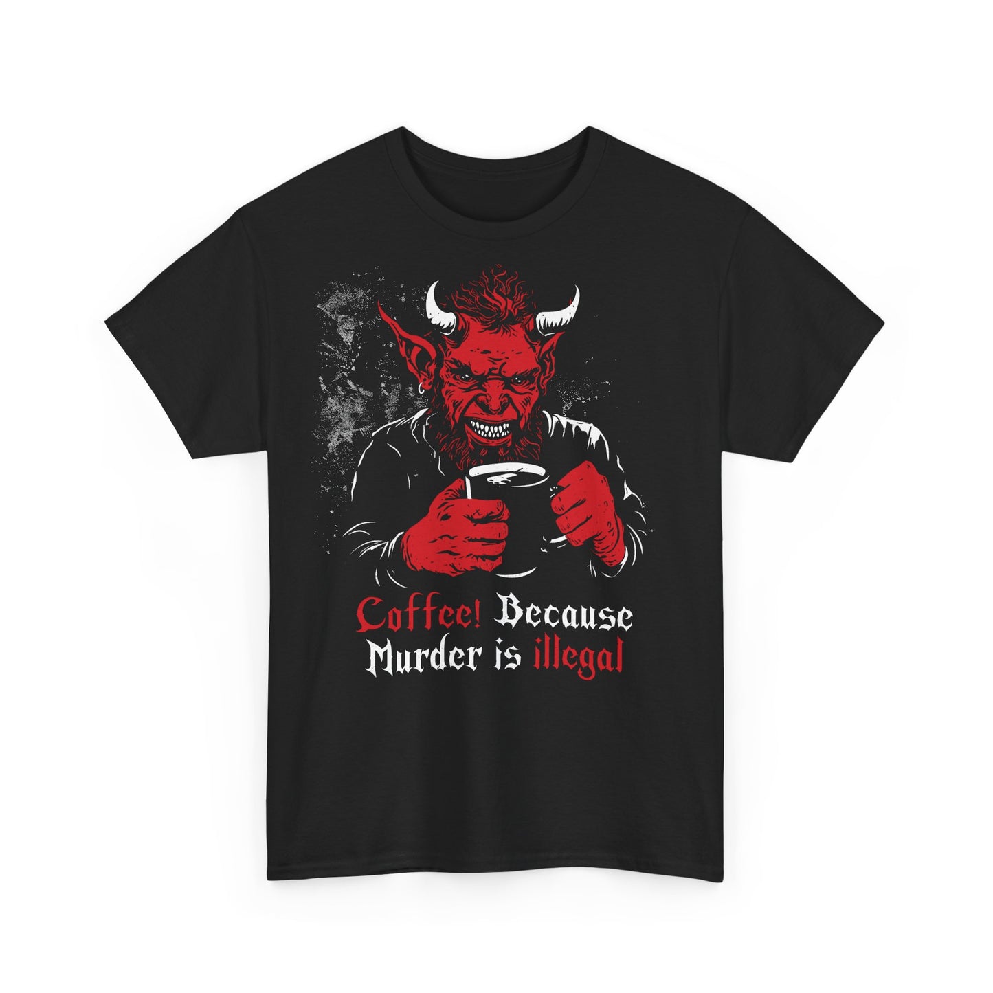 Unisex T-shirt Coffee Devil in Red