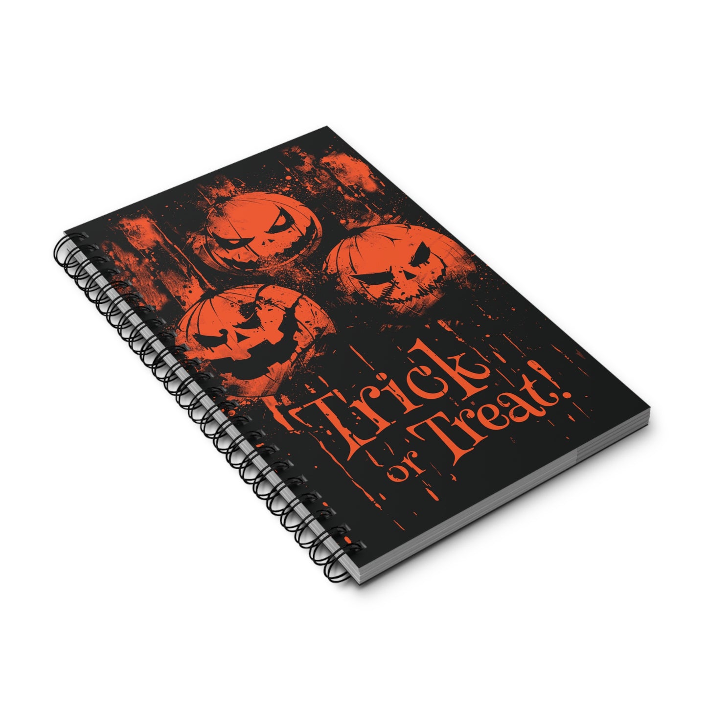 Spiral Notebook Halloween Pumpkins Trick or Treat