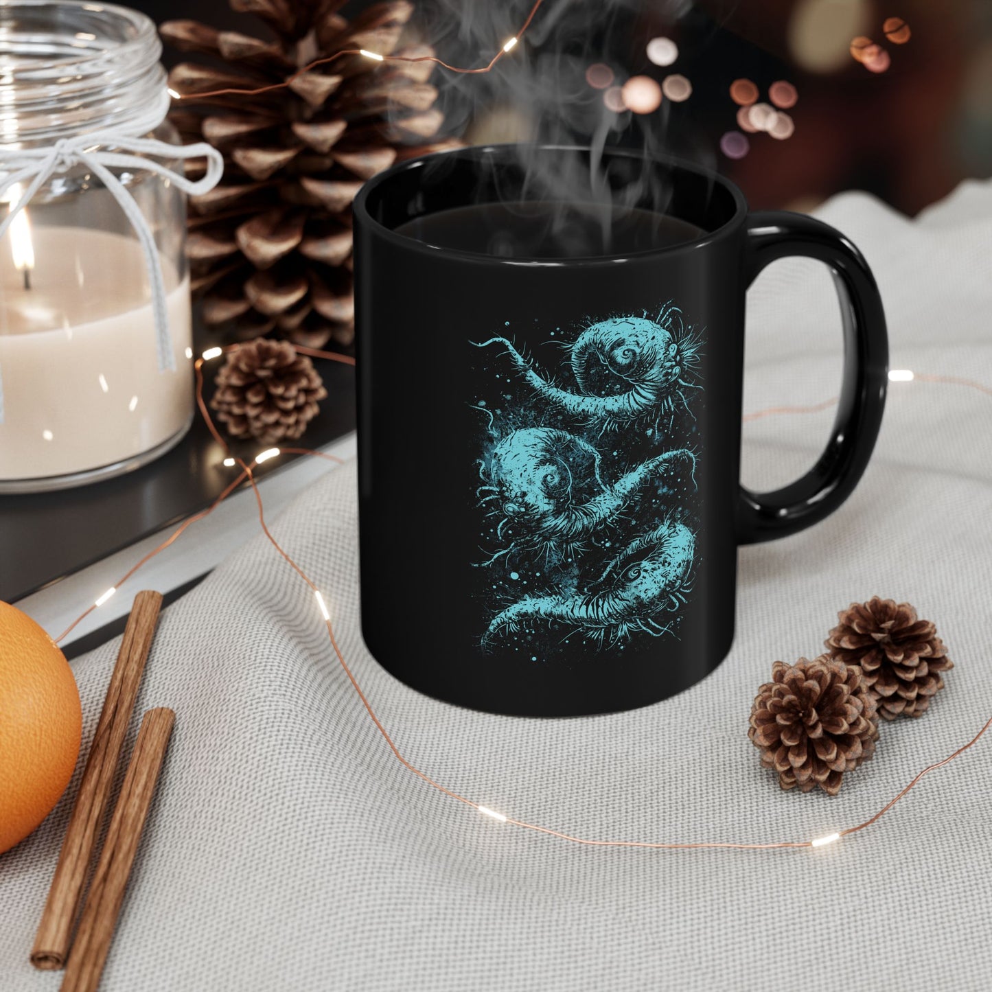 Mug Cosmic Worms in Blue