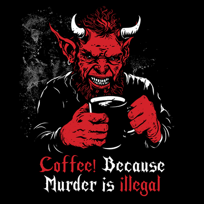 Unisex T-shirt Coffee Devil in Red