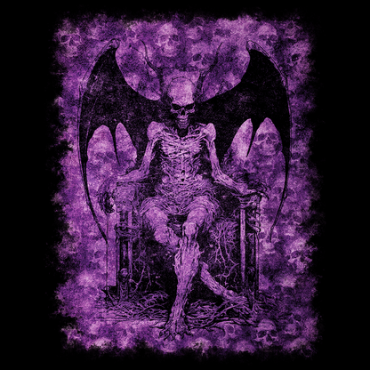 Tote Bag Devil on his Throne in Purple