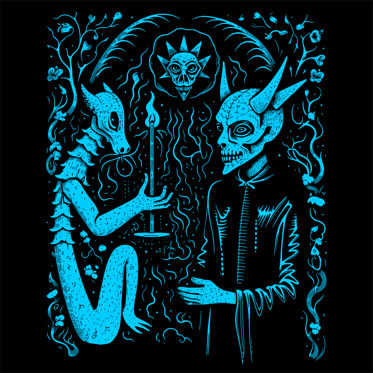 Unisex T-shirt Pact with the Devil in Blue