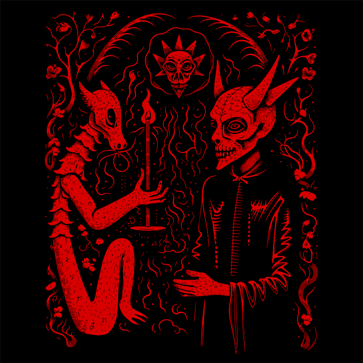 Unisex T-shirt Pact with the Devil in Red