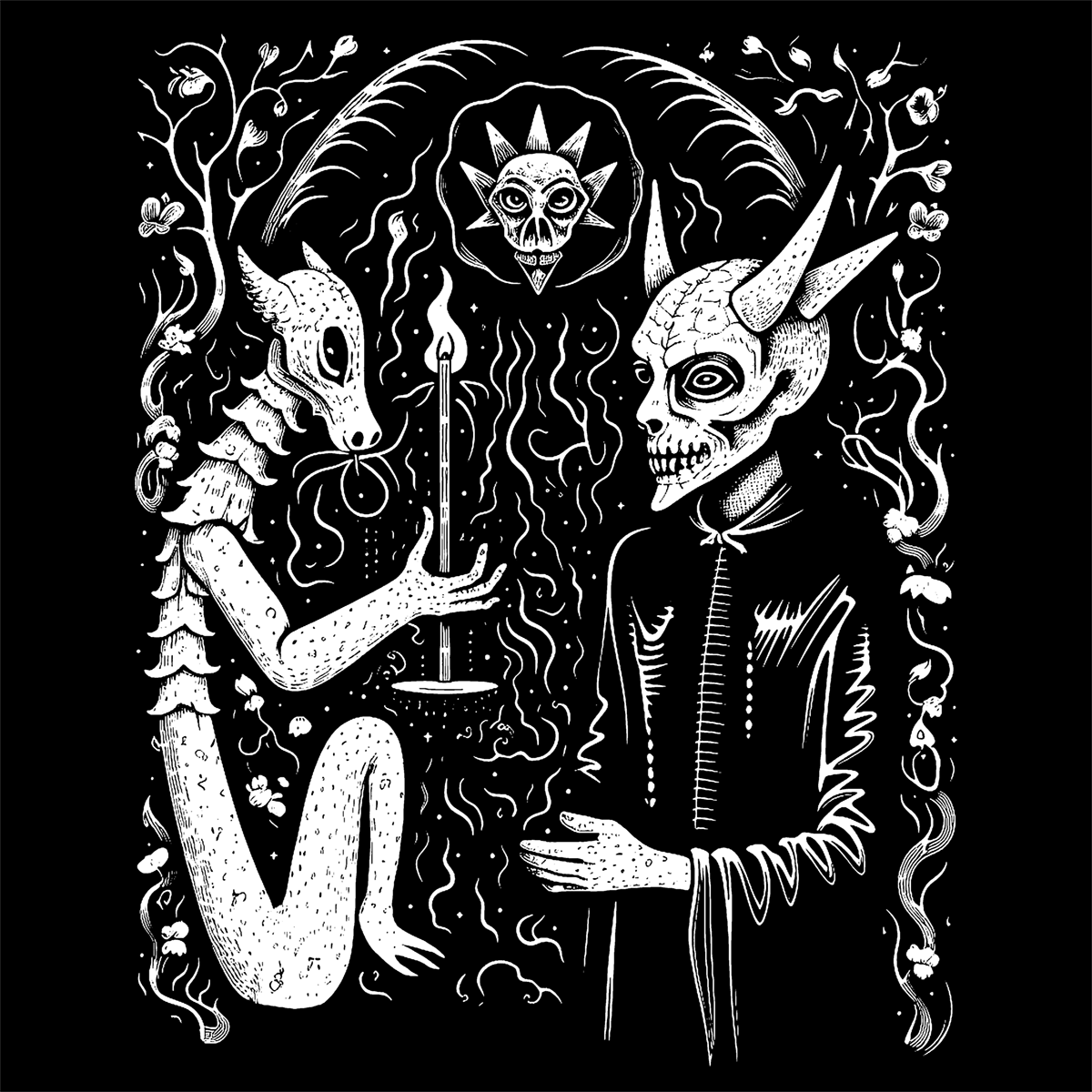 Unisex T-shirt Pact with the Devil in White