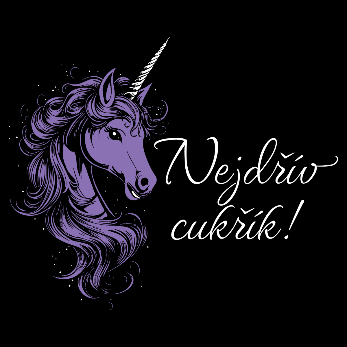 Women's T-shirt Unicorn - First candy in purple CZ Edition