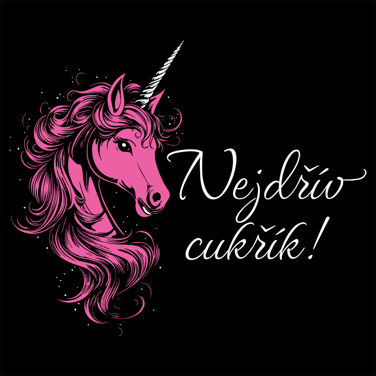 Women's T-shirt Unicorn - First candy in pink CZ Edition