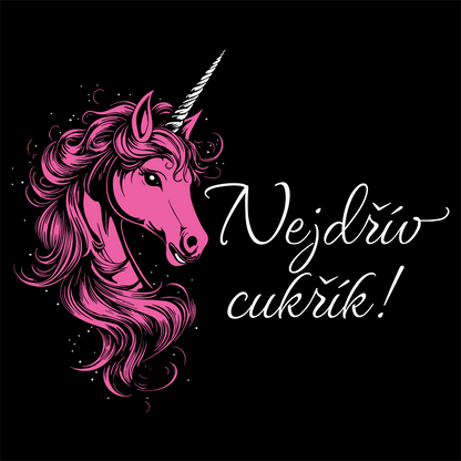 Women's T-shirt Unicorn - First candy in pink CZ Edition