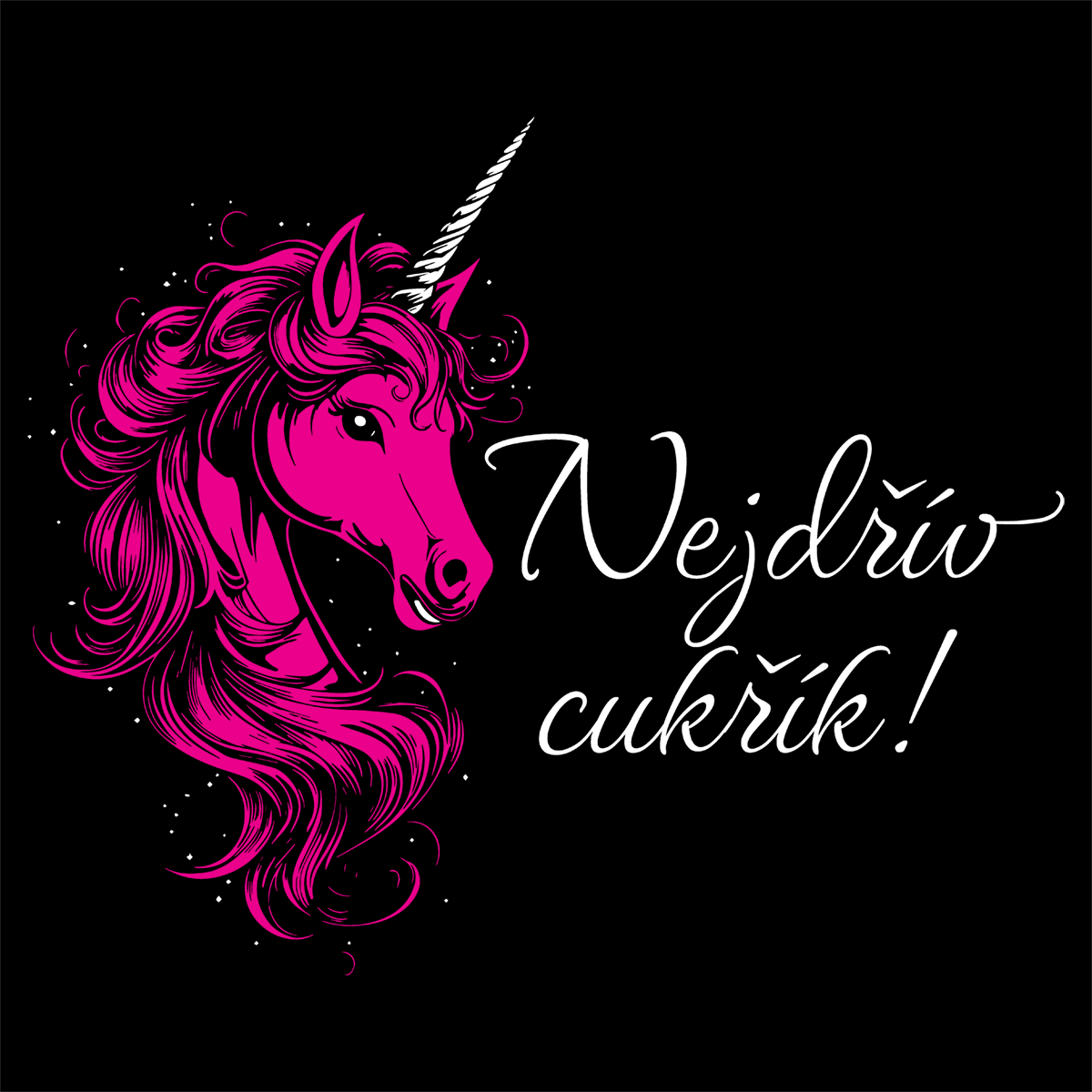 Women's T-shirt Unicorn - First candy in hot pink CZ Edition