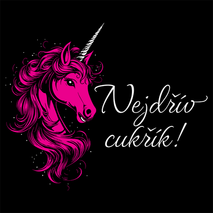 Women's T-shirt Unicorn - First candy in hot pink CZ Edition