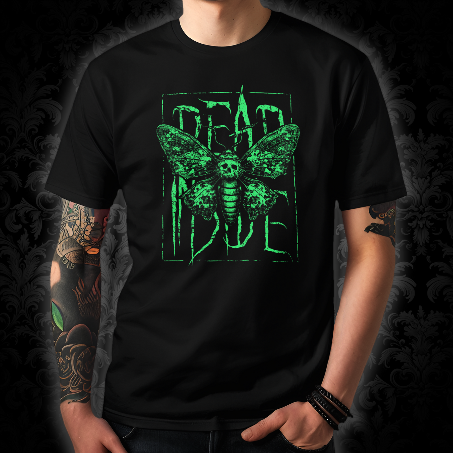 Unisex T-shirt Dead inside in green