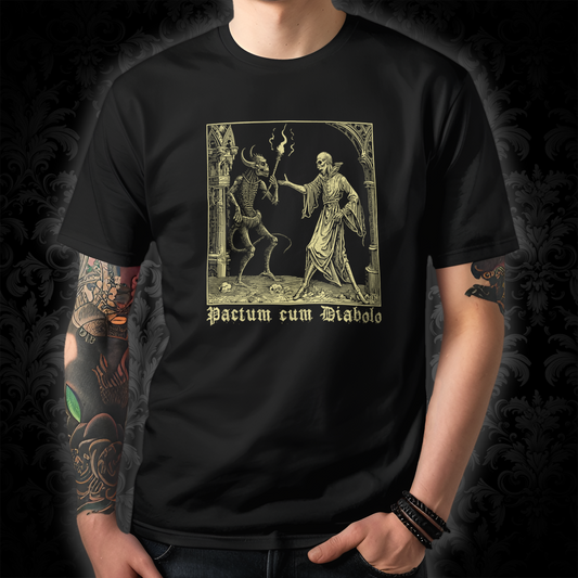 Unisex T-shirt Pactum cum Diabolo in Beige