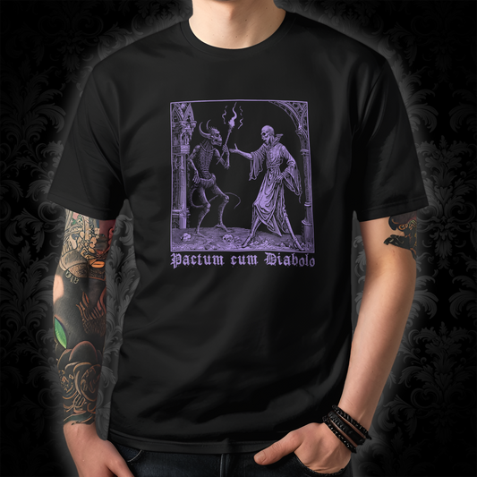 Unisex T-shirt Pactum cum Diabolo in Purple