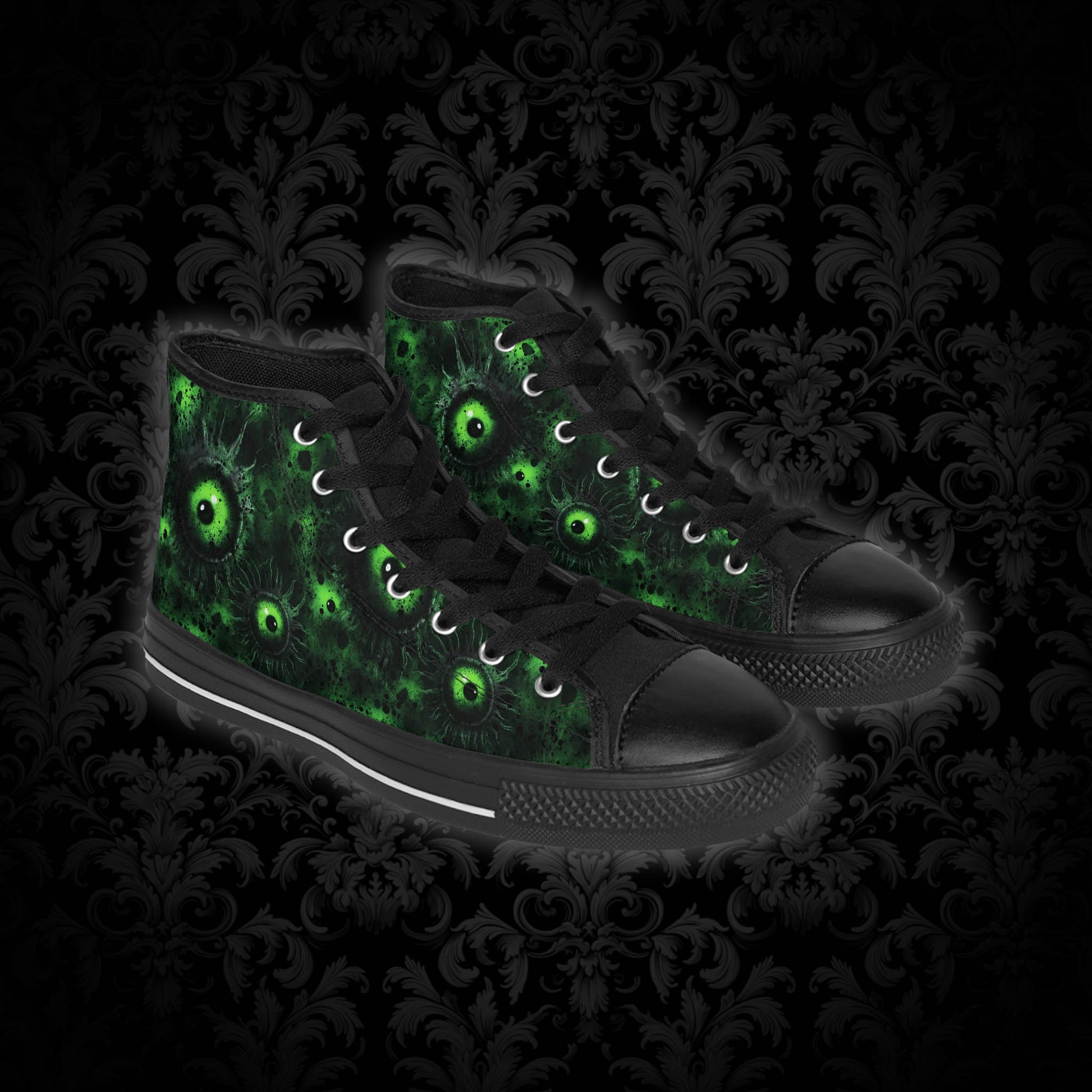 Classic Sneakers Greeny Lurking Eyes - Frogos Design