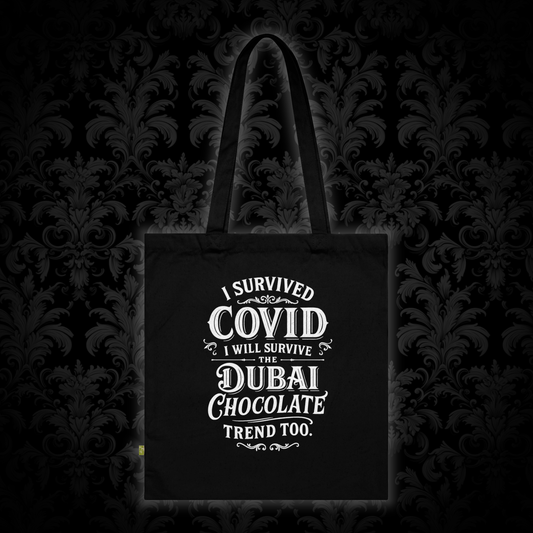 Tote Bag Dubai Chocolate Trend in White