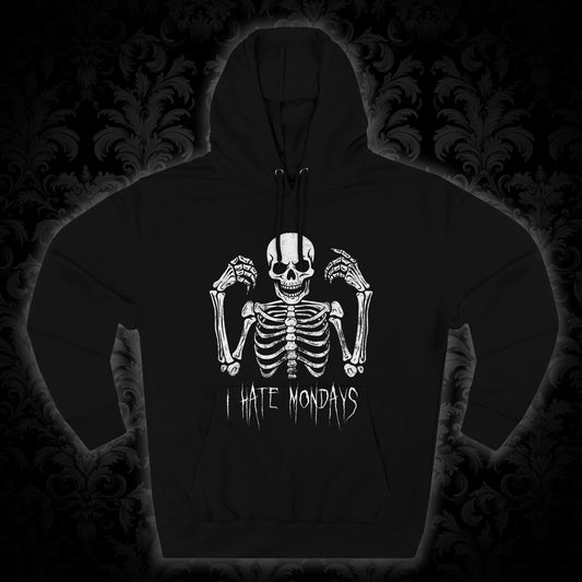 Unisex Pullover Hoodie Skeleton hates Mondays - Frogos Design