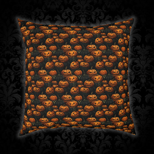 Cushions Spooky Halloween Pumpkin Field - Frogos Design