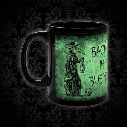 Mug Back in Business in Green - Frogos Design