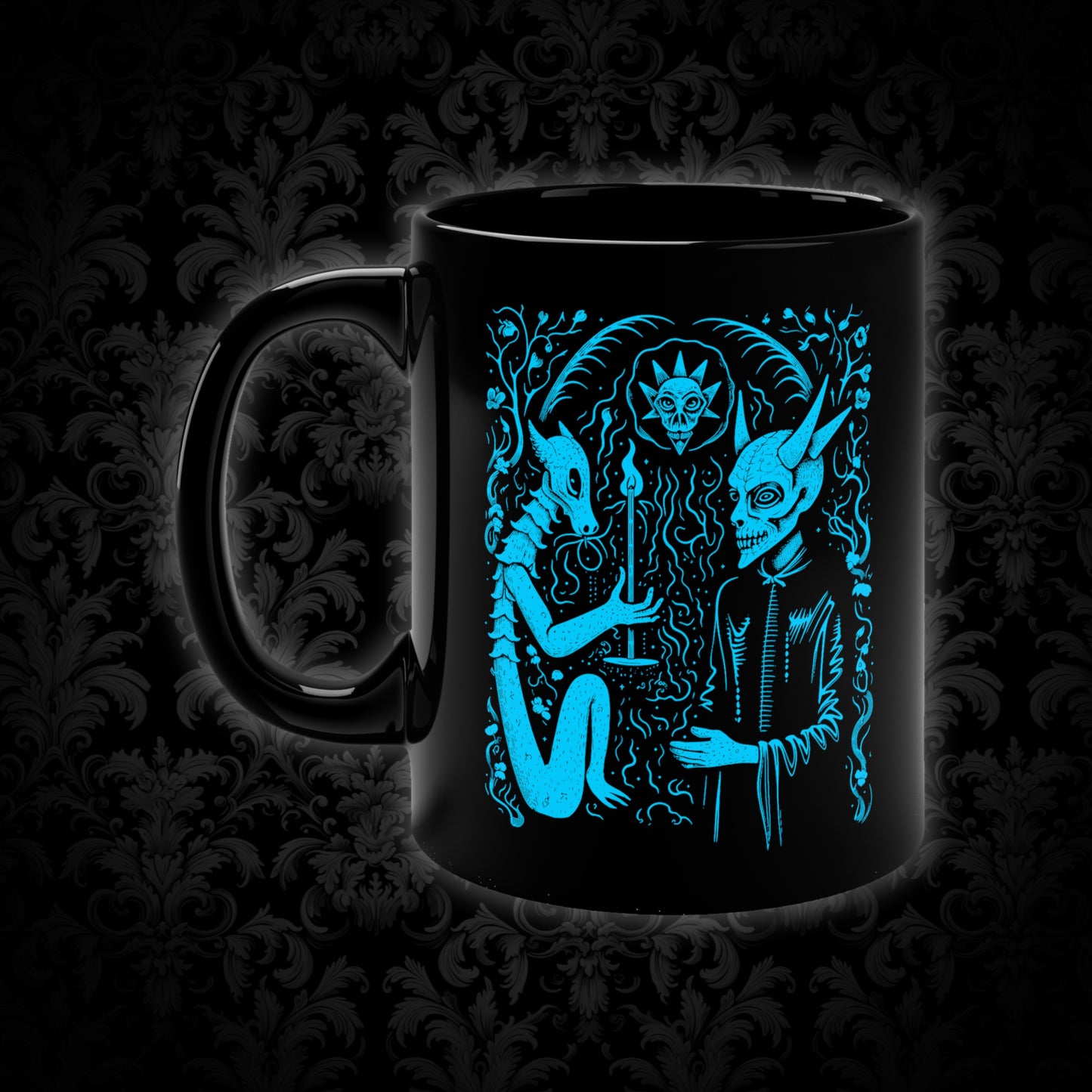 Mug Devil Pact with the Devil in Blue - Frogos Design